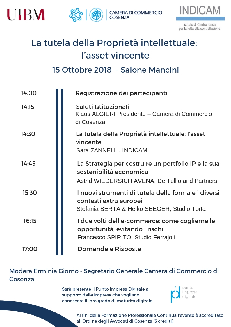 Programma -  La tutela della Proprietà Intellettuale