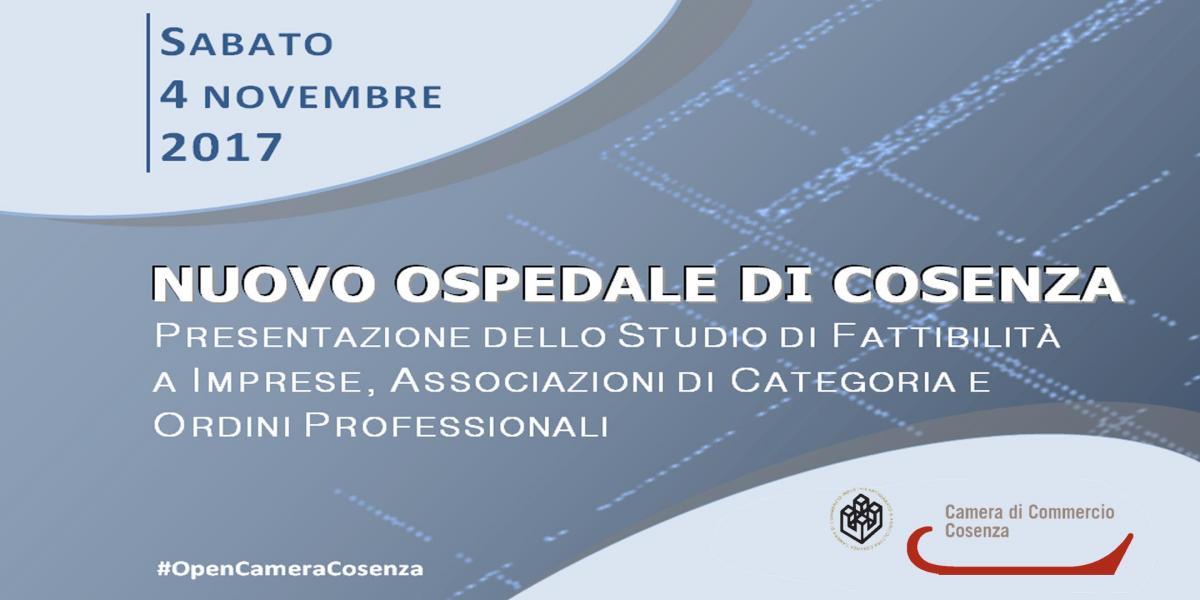 Il governatore Oliverio presenta alla Camera di Commercio lo studio di fattibilità del nuovo ospedale di Cosenza